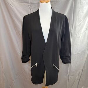 Maurices Black Blazer with Zipper Pockets